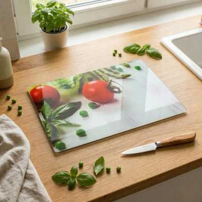 Skleněná krájecí deska 20 x 30 cm – rajčata Obrázek pro Skleněná krájecí deska 20 x 30 cm – rajčata